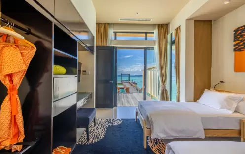 Angsana Velavaru_Deluxe InOcean Two Bedroom Pool Villa_Interior_Twin Bedroom_1 Angsana Velavaru_Deluxe InOcean Two Bedroom Pool Villa_Interior_Twin Bedroom_1